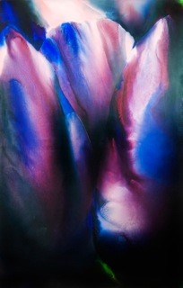 Blue Tulip 2 - Oil on Canvas - 154cm x 89cm
