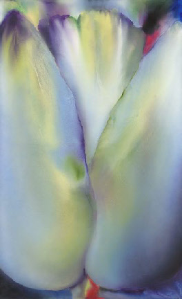 Light Blue Tulip - Oil on Canvas - 154cm x 89cm