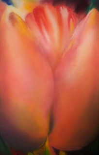 Orange Tulip - Oil on Canvas - 154cm x 89cm